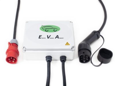 Das ist die EVA Wallbox zum mobilen und stationären Laden von Elektroautos.